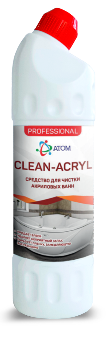 Clean-acryl 0,75л. ср-во для душевых кабин, ванн